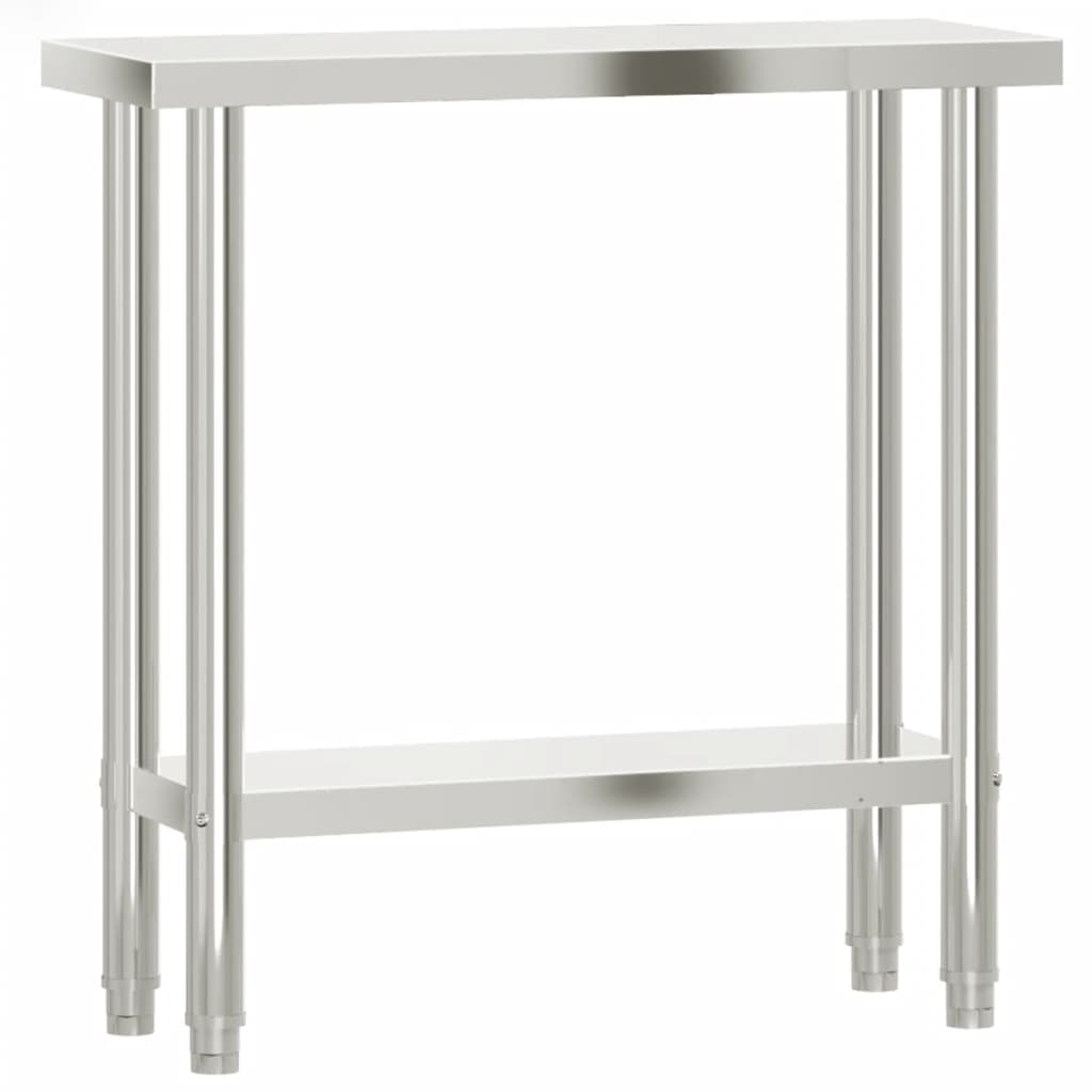 Keukenwerktafel 82,5x30x85 cm roestvrij staal is nu te koop bij PeponiXL, paradijselijk wonen!