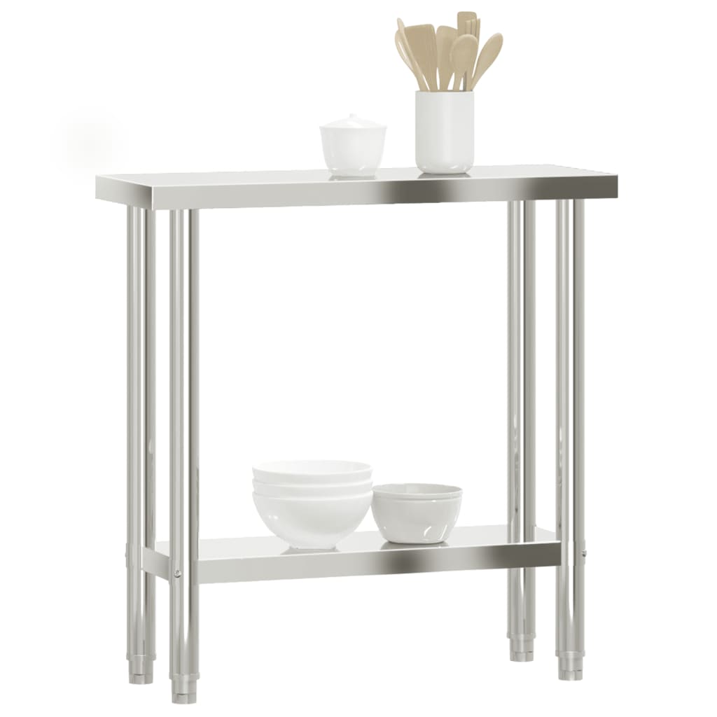 Keukenwerktafel 82,5x30x85 cm roestvrij staal is nu te koop bij PeponiXL, paradijselijk wonen!