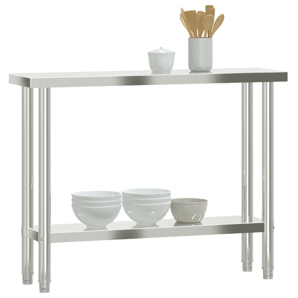 Keukenwerktafel 110x30x85 cm roestvrij staal is nu te koop bij PeponiXL, paradijselijk wonen!