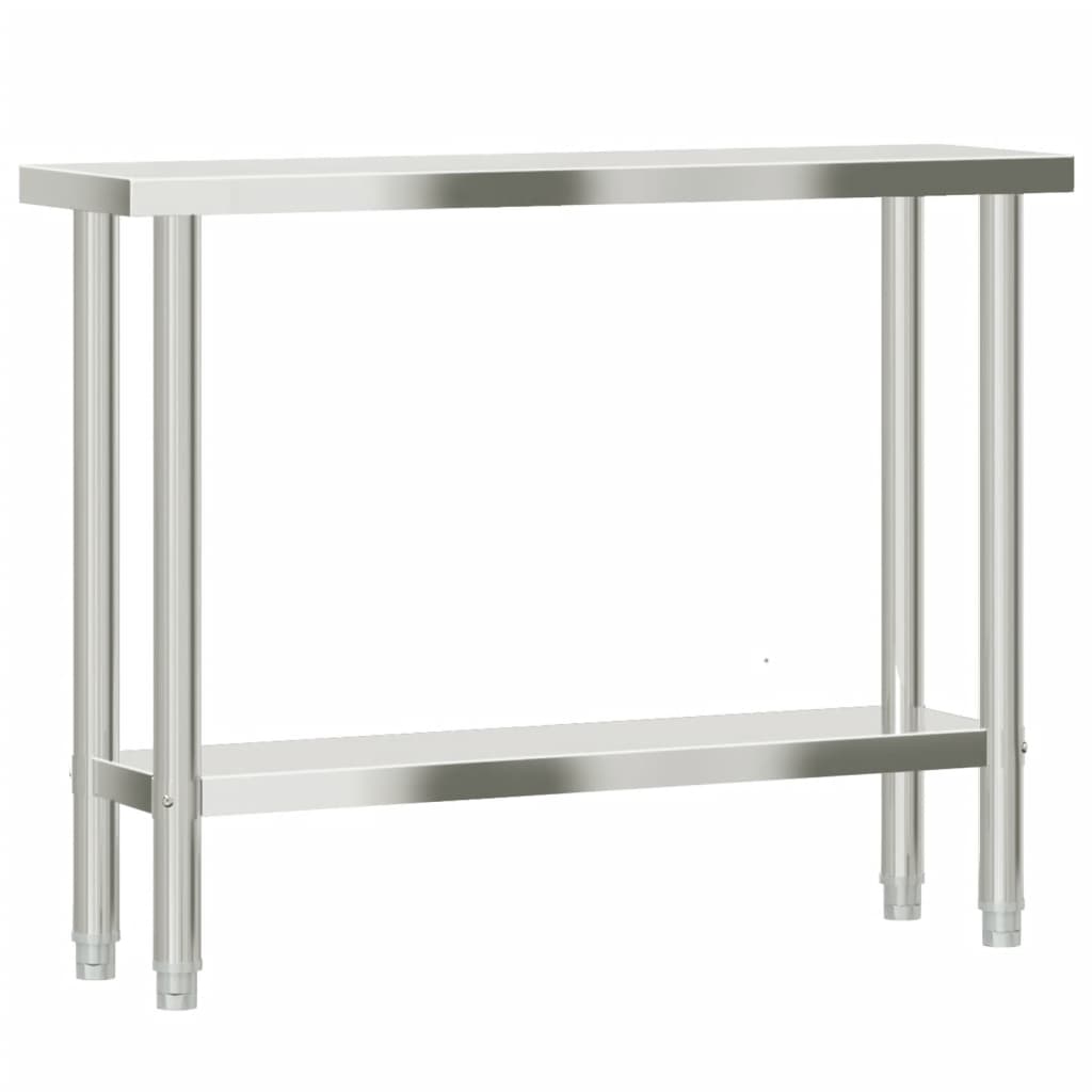 Keukenwerktafel 110x30x85 cm roestvrij staal is nu te koop bij PeponiXL, paradijselijk wonen!
