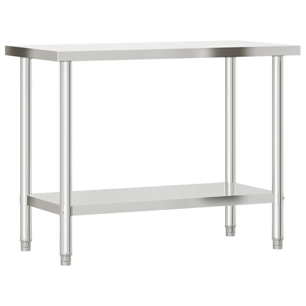 Keukenwerktafel 110x55x85 cm roestvrij staal is nu te koop bij PeponiXL, paradijselijk wonen!