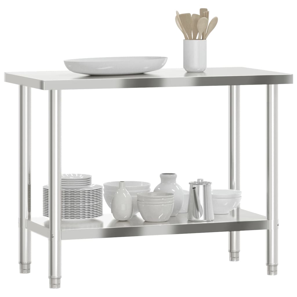 Keukenwerktafel 110x55x85 cm roestvrij staal is nu te koop bij PeponiXL, paradijselijk wonen!