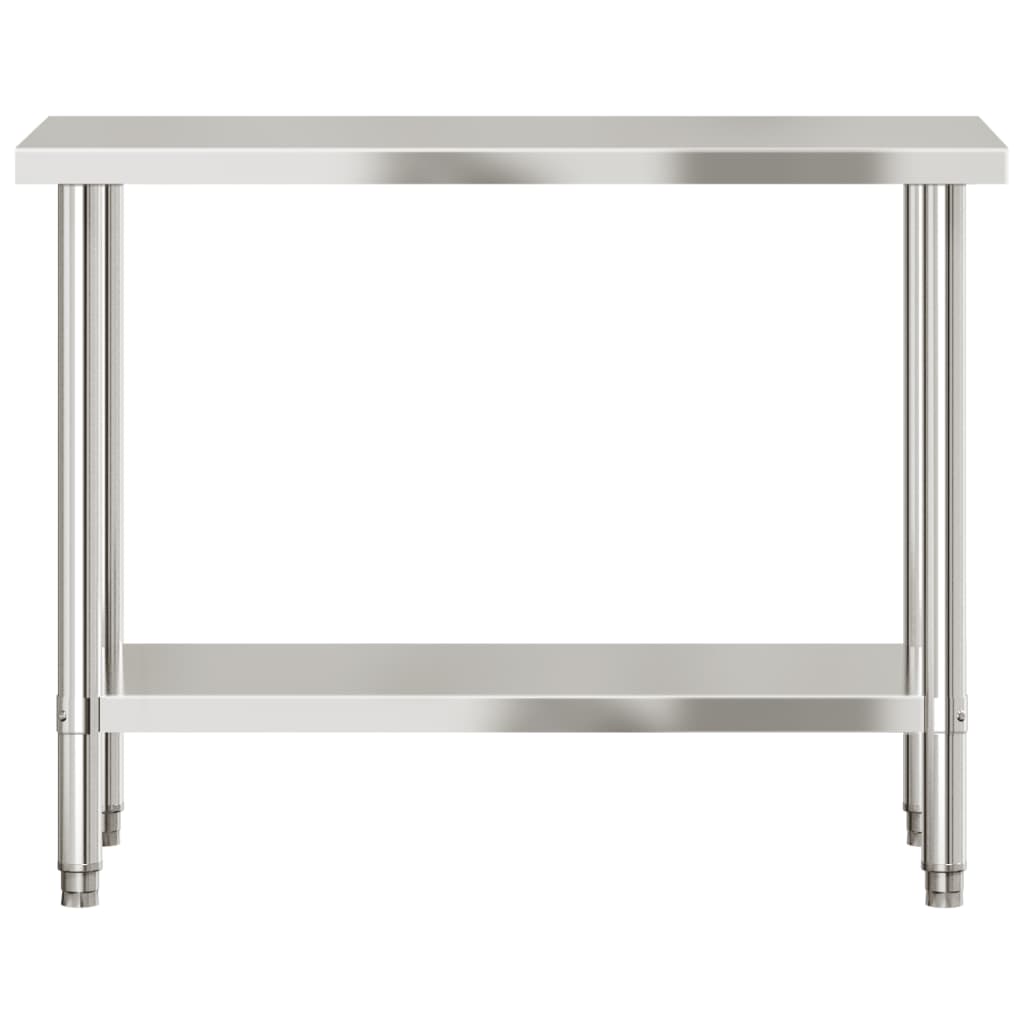 Keukenwerktafel 110x55x85 cm roestvrij staal is nu te koop bij PeponiXL, paradijselijk wonen!