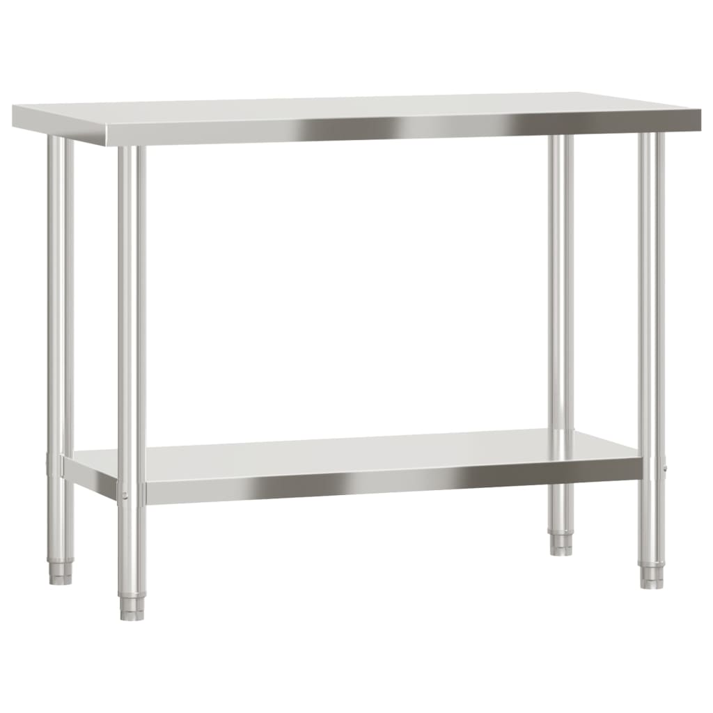 Keukenwerktafel 110x55x85 cm roestvrij staal is nu te koop bij PeponiXL, paradijselijk wonen!