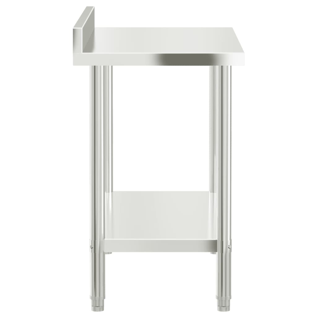 Keukenwerktafel met spatscherm 110x55x93 cm roestvrij staal is nu te koop bij PeponiXL, paradijselijk wonen!