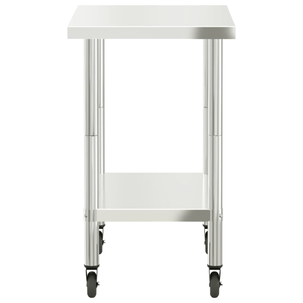 Keukenwerktafel met wielen 82,5x55x85 cm roestvrij staal is nu te koop bij PeponiXL, paradijselijk wonen!