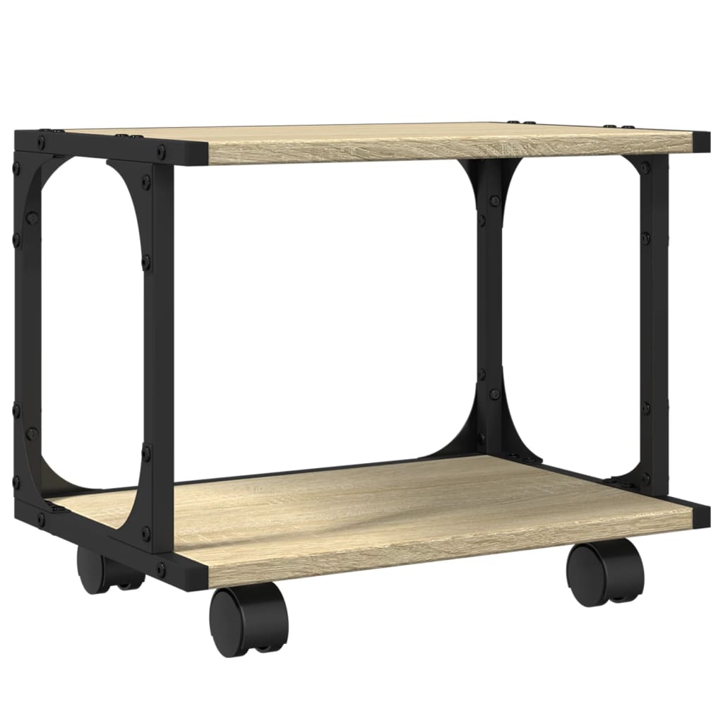 Printerkastje 2-laags 41x28x33,5 cm hout sonoma eiken is nu te koop bij PeponiXL, paradijselijk wonen!