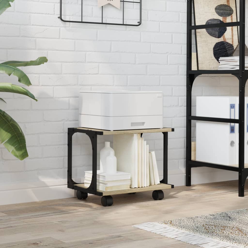 Printerkastje 2-laags 41x28x33,5 cm hout sonoma eiken is nu te koop bij PeponiXL, paradijselijk wonen!