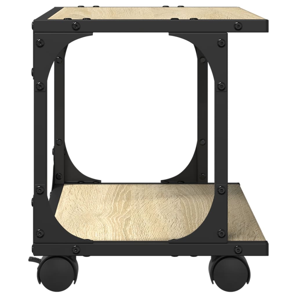 Printerkastje 2-laags 41x28x33,5 cm hout sonoma eiken is nu te koop bij PeponiXL, paradijselijk wonen!