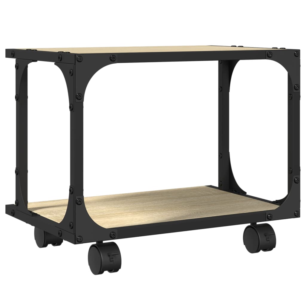 Printerkastje 2-laags 41x28x33,5 cm hout sonoma eiken is nu te koop bij PeponiXL, paradijselijk wonen!