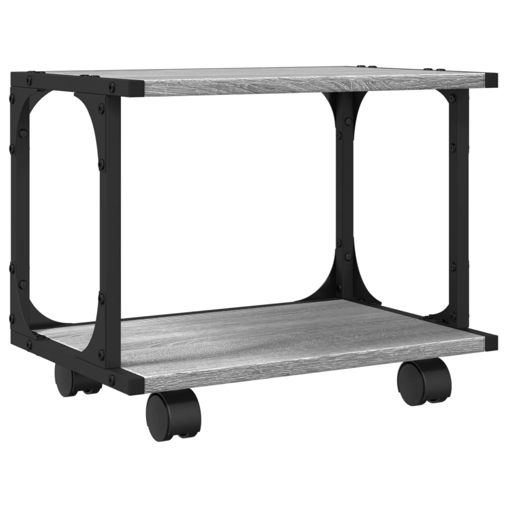 Printerkastje 2-laags 41x28x33,5 cm bewerkt hout grijs sonoma is nu te koop bij PeponiXL, paradijselijk wonen!