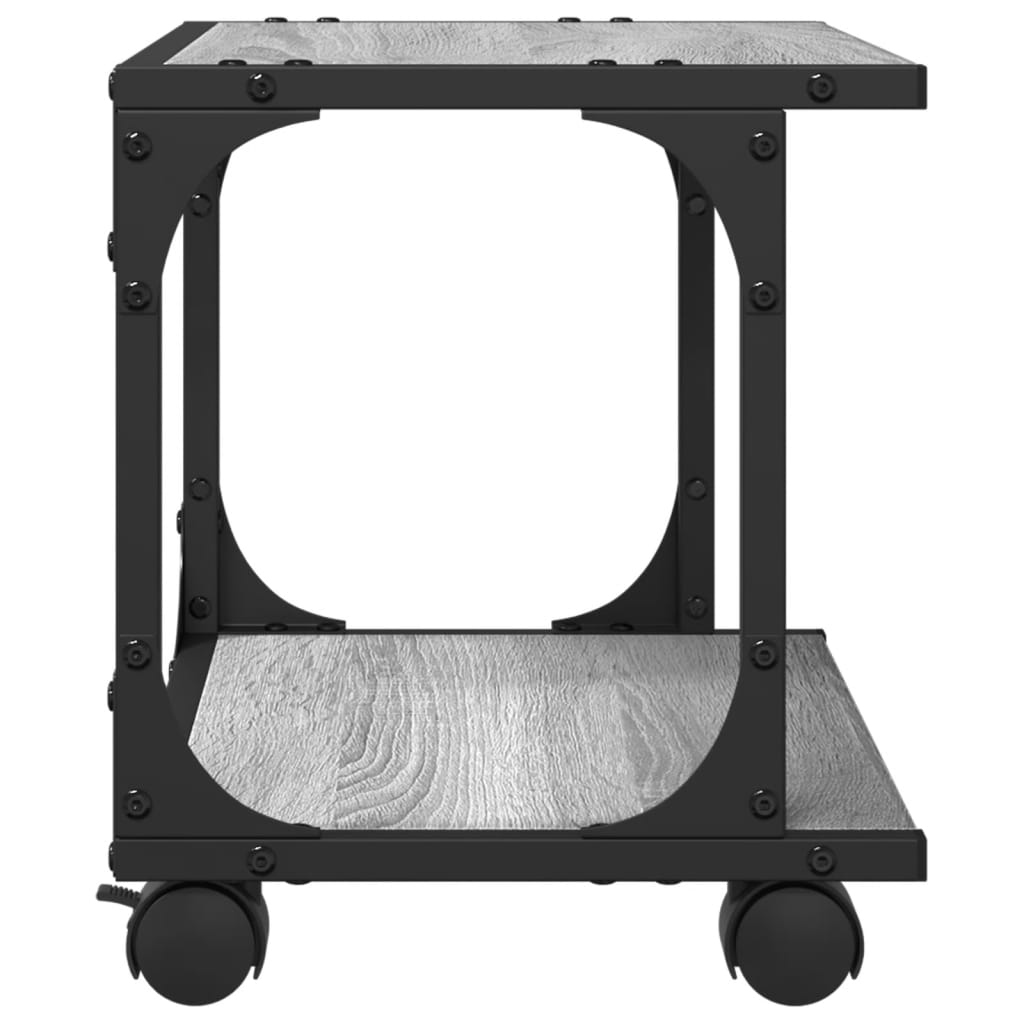 Printerkastje 2-laags 41x28x33,5 cm bewerkt hout grijs sonoma is nu te koop bij PeponiXL, paradijselijk wonen!