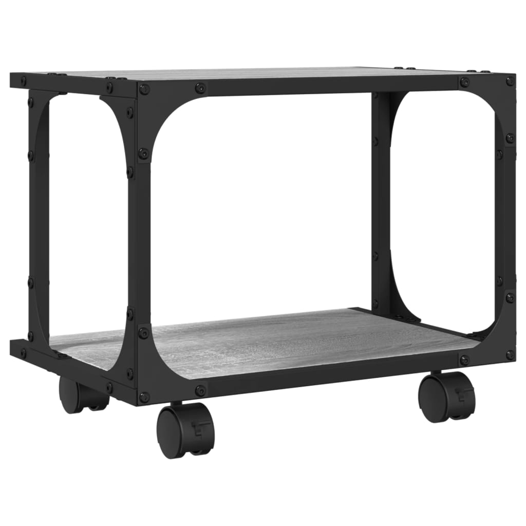 Printerkastje 2-laags 41x28x33,5 cm bewerkt hout grijs sonoma is nu te koop bij PeponiXL, paradijselijk wonen!