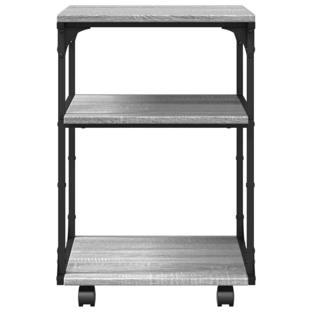 Printerkastje 3-laags 43x48x64 cm bewerkt hout grijs sonoma is nu te koop bij PeponiXL, paradijselijk wonen!