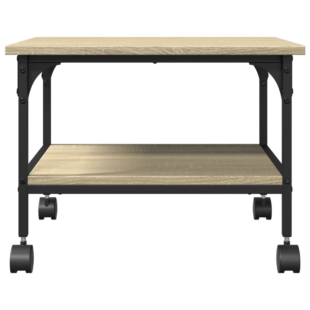 Printerkastje 2-laags 50x40x38 cm bewerkt hout sonoma eiken is nu te koop bij PeponiXL, paradijselijk wonen!