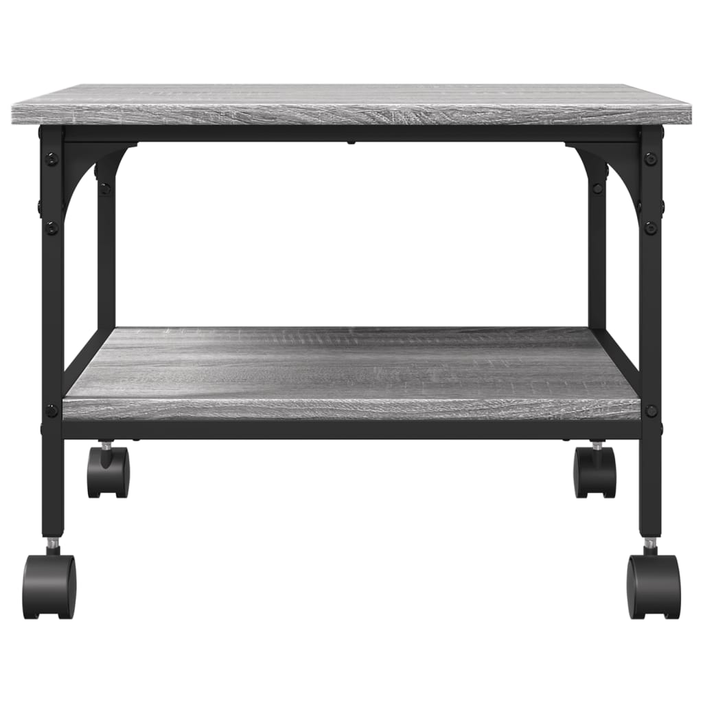 Printerkastje 2-laags 50x40x38 cm bewerkt hout grijs sonoma is nu te koop bij PeponiXL, paradijselijk wonen!