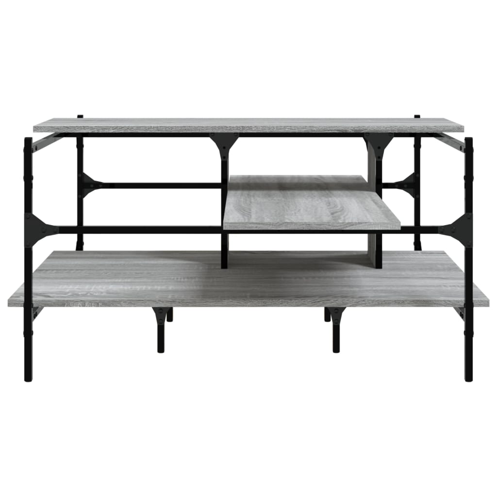 Salontafel 100x100x48,5 cm bewerkt hout grijs sonoma is nu te koop bij PeponiXL, paradijselijk wonen!