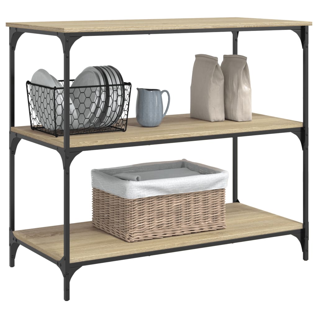 Keukentrolley 102x50x95 cm bewerkt hout sonoma eikenkleurig is nu te koop bij PeponiXL, paradijselijk wonen!