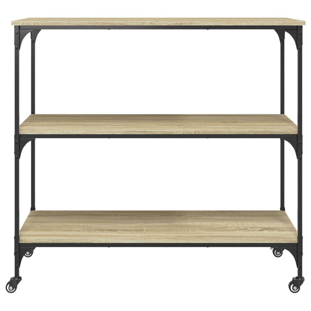 Keukentrolley 102x50x95 cm bewerkt hout sonoma eikenkleurig is nu te koop bij PeponiXL, paradijselijk wonen!