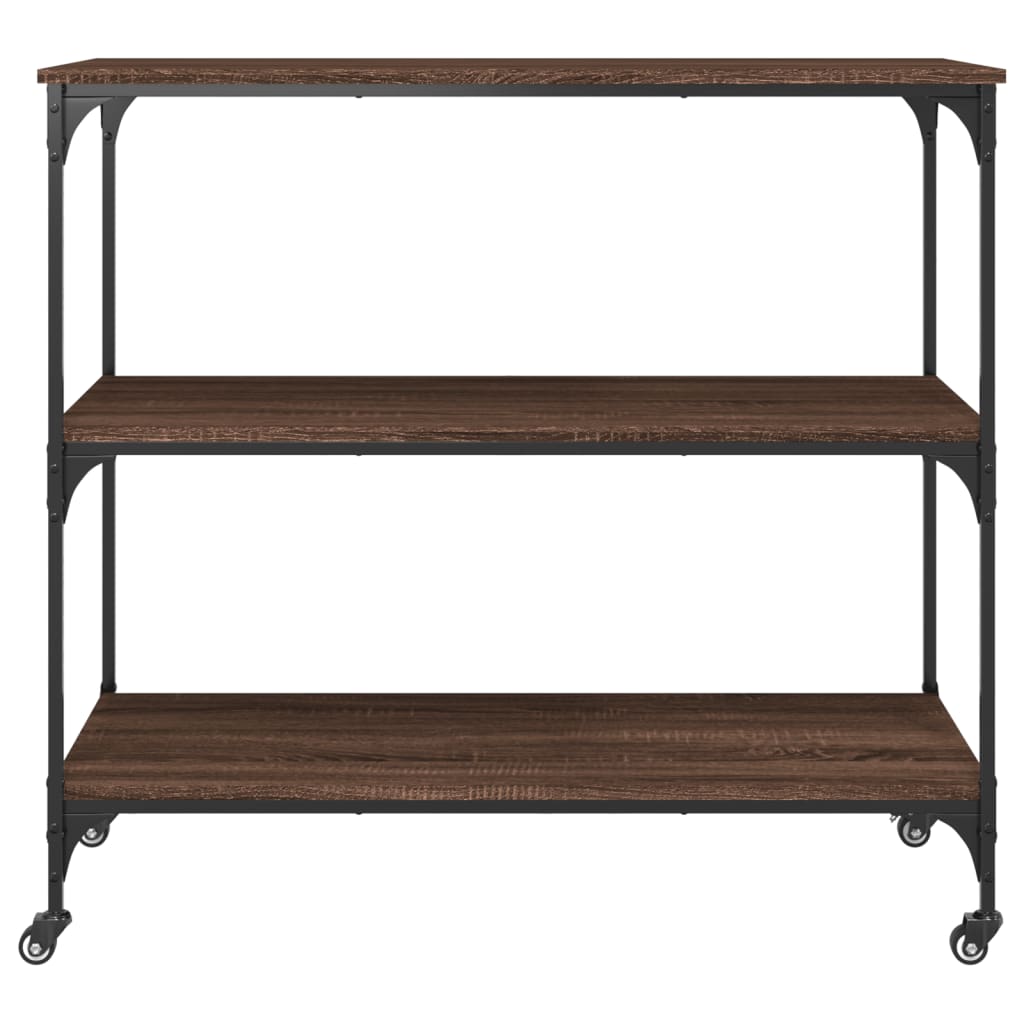 Keukentrolley 102x50x95 cm bewerkt hout bruin eikenkleurig is nu te koop bij PeponiXL, paradijselijk wonen!