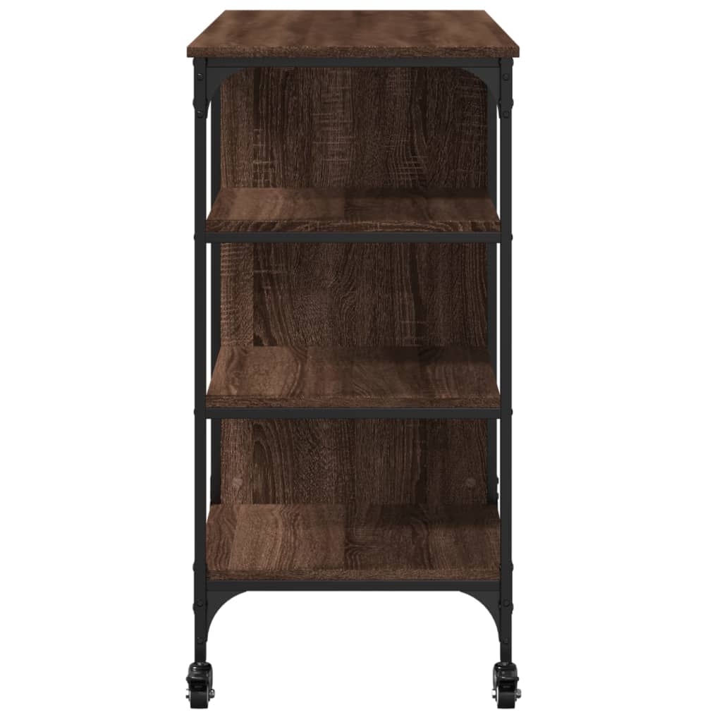 Keukentrolley 100x45x89,5 cm bewerkt hout bruin eikenkleurig is nu te koop bij PeponiXL, paradijselijk wonen!