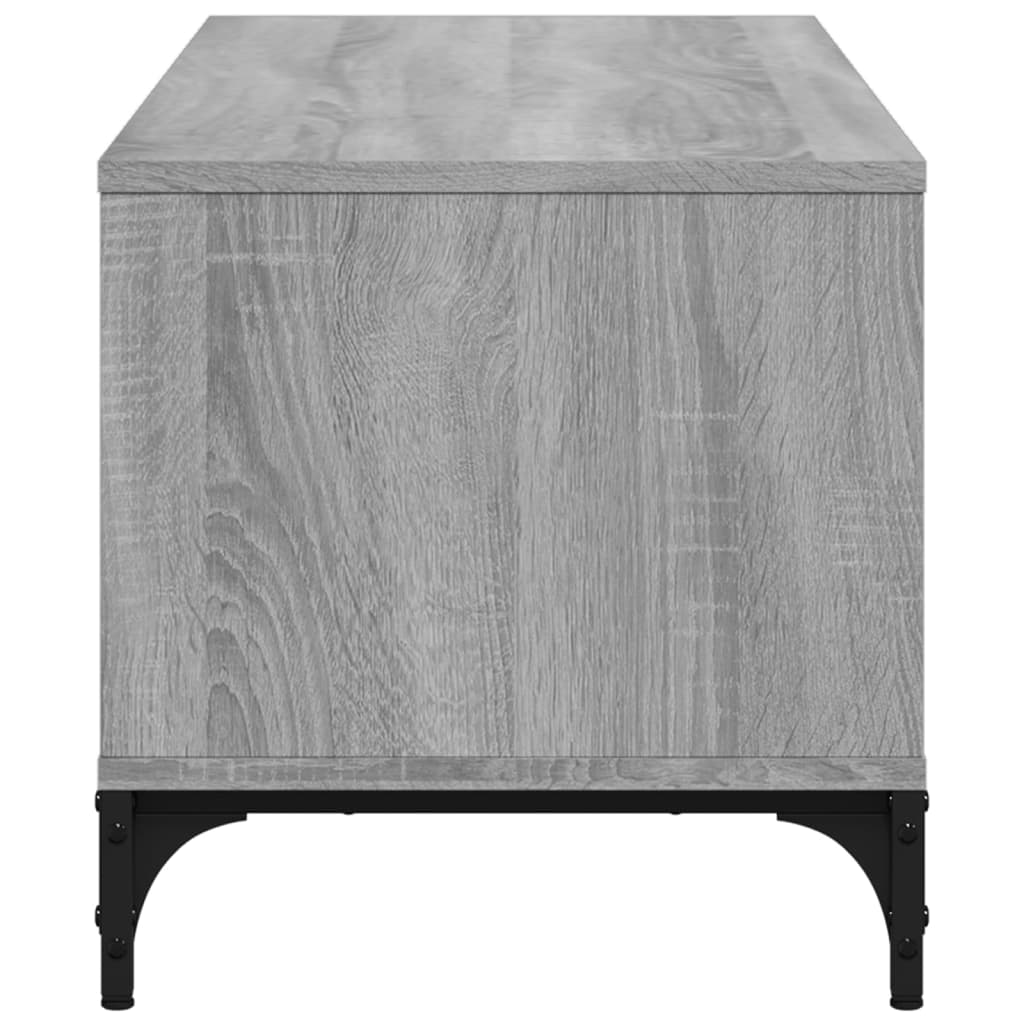 Tv-meubel 102x40x41 cm hout en gepoedercoat staal grijs sonoma is nu te koop bij PeponiXL, paradijselijk wonen!