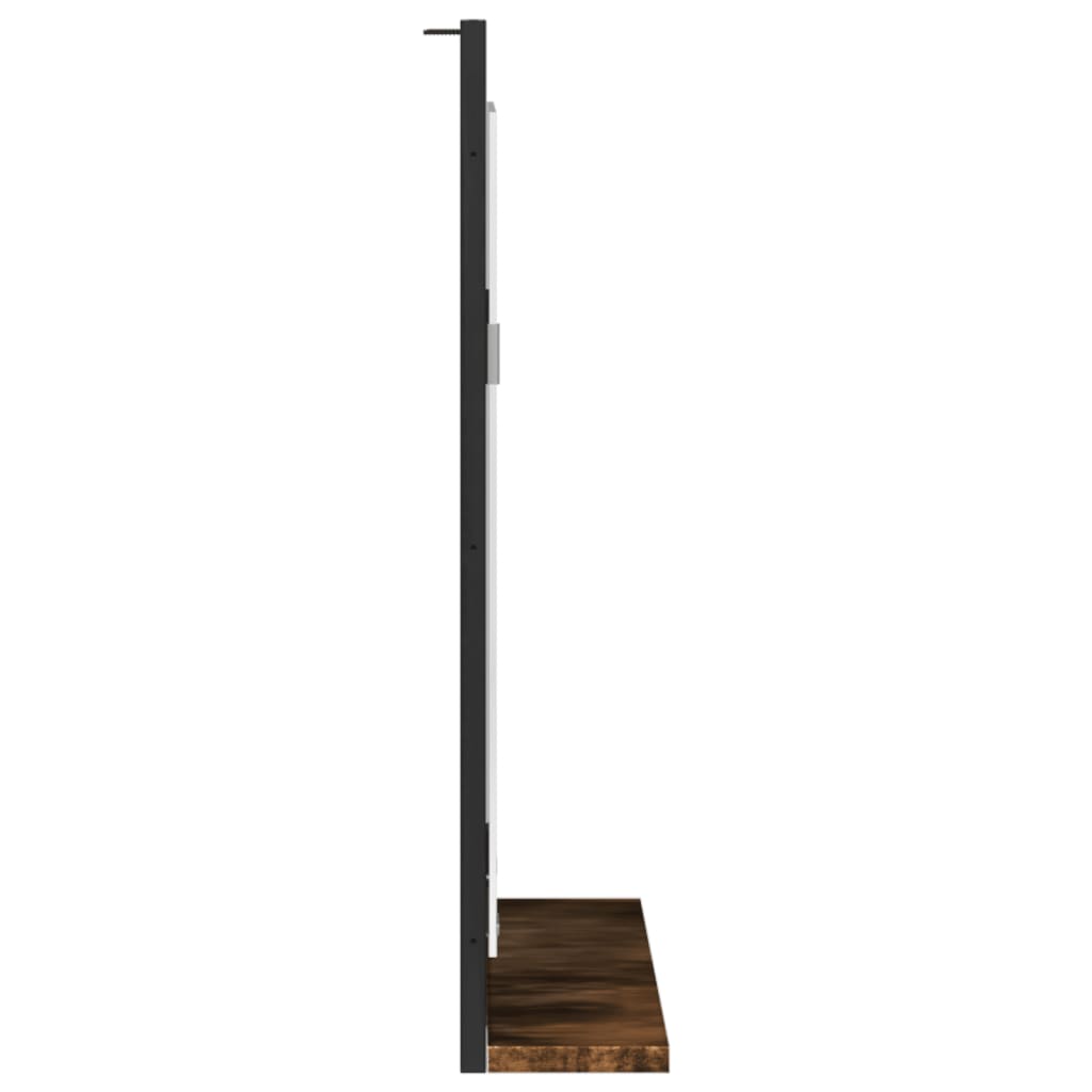 Badkamerspiegel met schap 50x12x60 cm hout gerookt eiken is nu te koop bij PeponiXL, paradijselijk wonen!