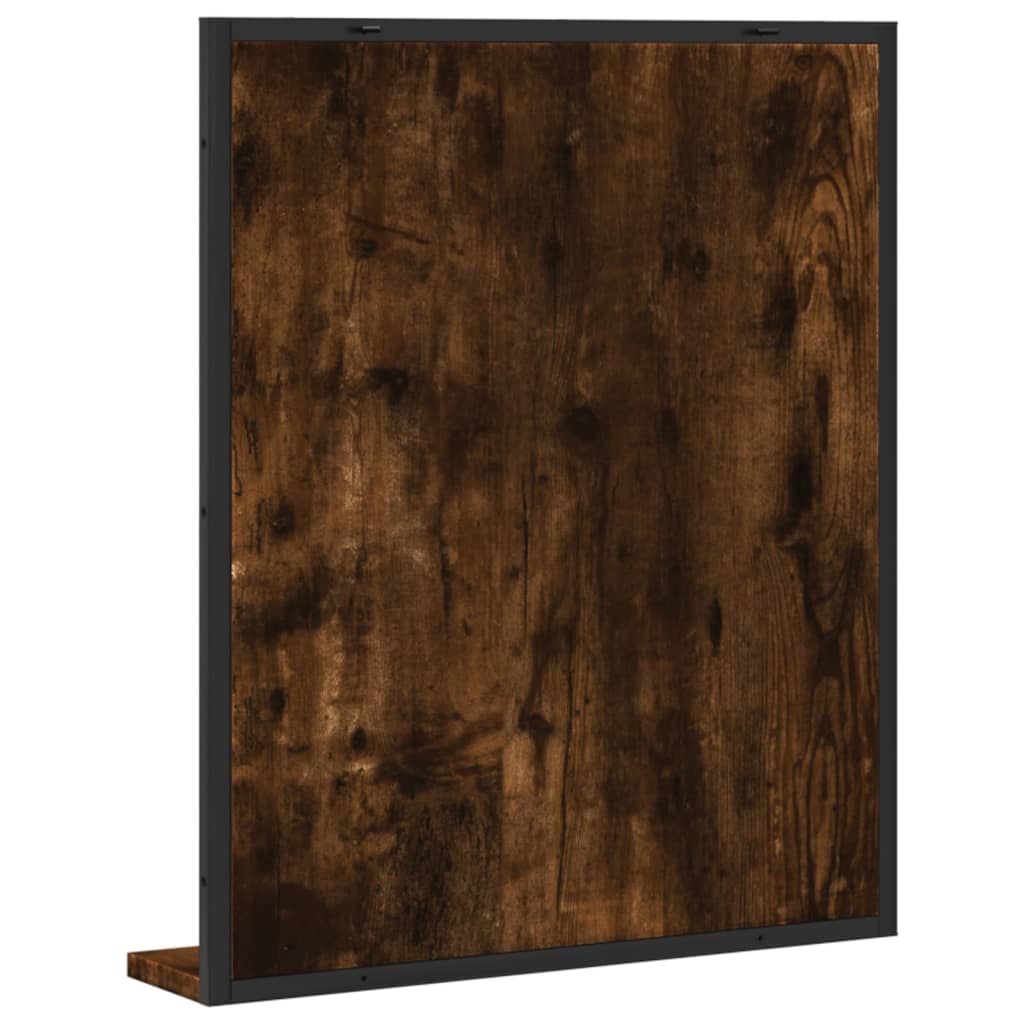 Badkamerspiegel met schap 50x12x60 cm hout gerookt eiken is nu te koop bij PeponiXL, paradijselijk wonen!