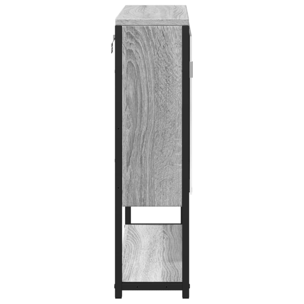 Badkamerspiegelkast 60x16x60 cm bewerkt hout grijs sonoma eiken is nu te koop bij PeponiXL, paradijselijk wonen!