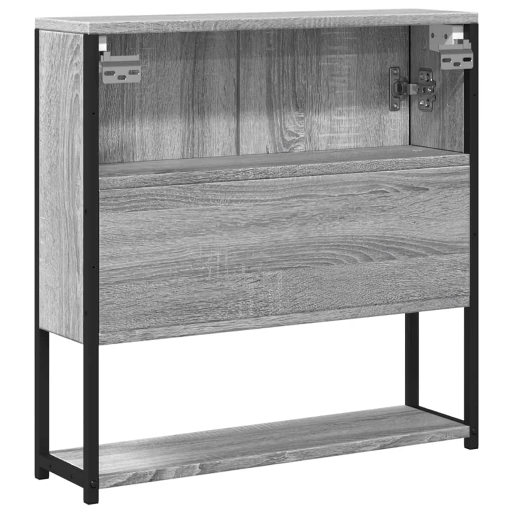 Badkamerspiegelkast 60x16x60 cm bewerkt hout grijs sonoma eiken is nu te koop bij PeponiXL, paradijselijk wonen!