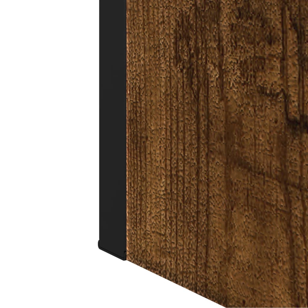 Badkamerspiegelkast 60x16x60 cm bewerkt hout gerookt eikenkleur is nu te koop bij PeponiXL, paradijselijk wonen!