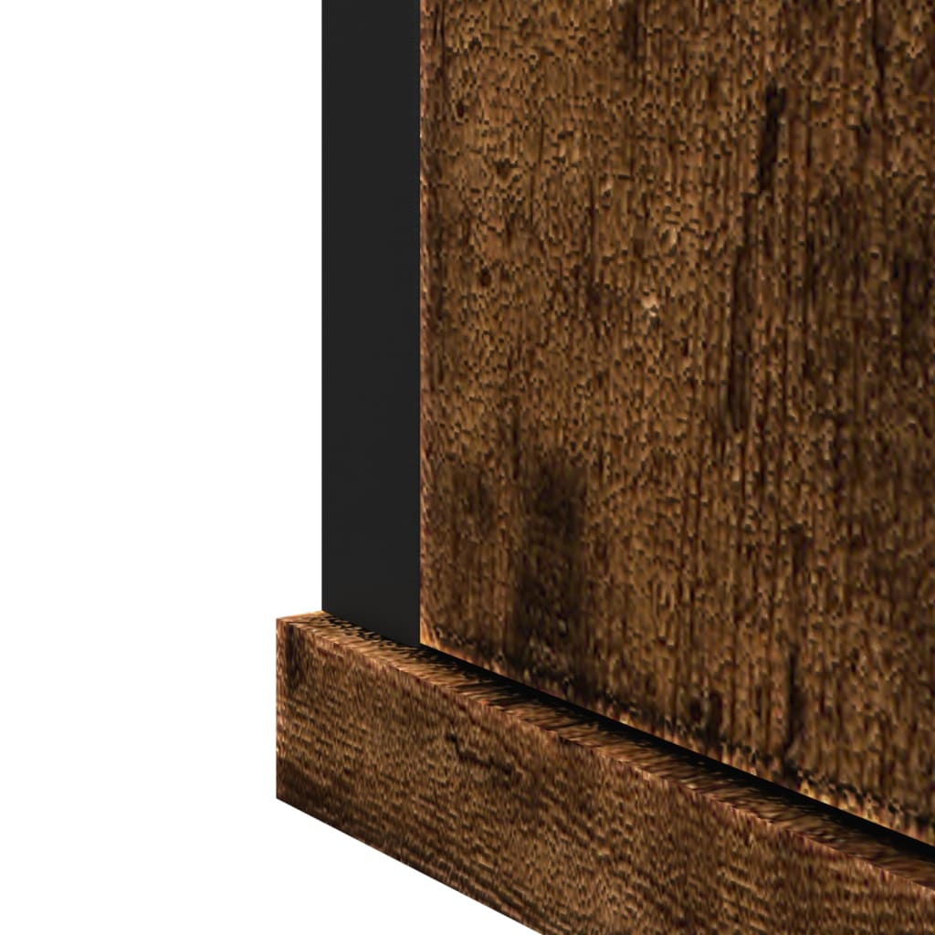 Badkamerspiegelkast 42x12x60 cm bewerkt hout gerookt eikenkleur is nu te koop bij PeponiXL, paradijselijk wonen!