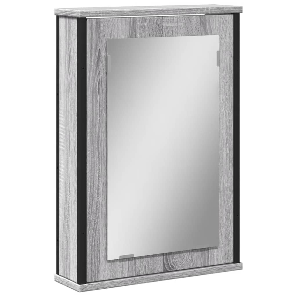 Badkamerspiegelkast 42x12x60 cm bewerkt hout grijs sonoma eiken is nu te koop bij PeponiXL, paradijselijk wonen!