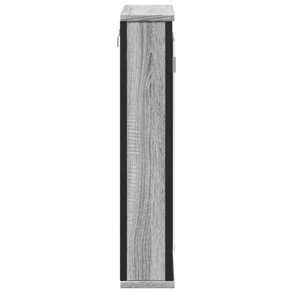 Badkamerspiegelkast 42x12x60 cm bewerkt hout grijs sonoma eiken is nu te koop bij PeponiXL, paradijselijk wonen!