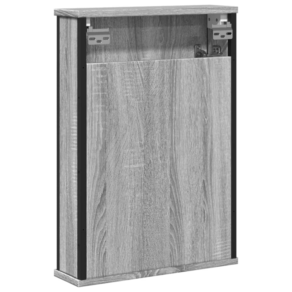 Badkamerspiegelkast 42x12x60 cm bewerkt hout grijs sonoma eiken is nu te koop bij PeponiXL, paradijselijk wonen!