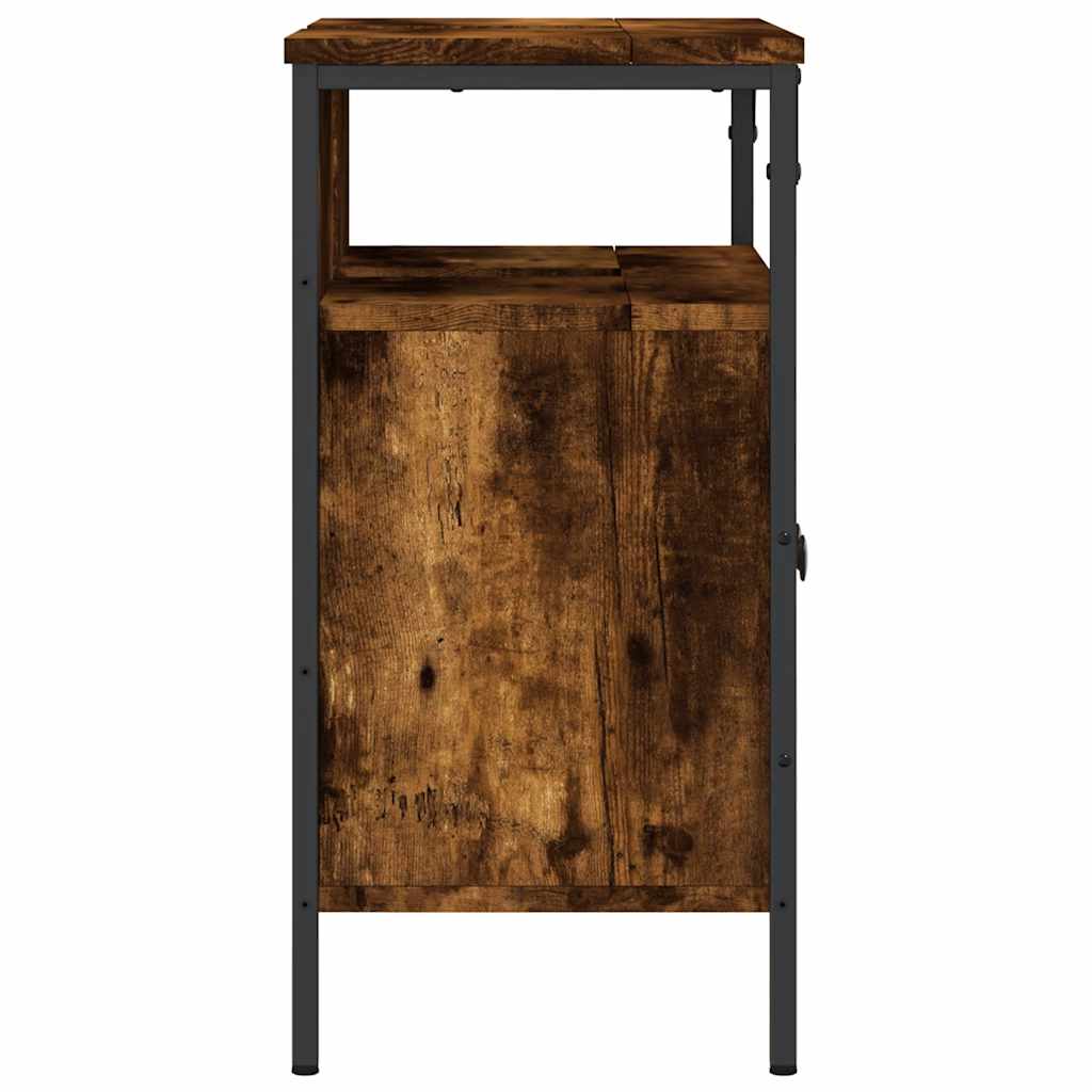 Badkamerkast 60x30x60 cm bewerkt hout gerookt eikenkleurig is nu te koop bij PeponiXL, paradijselijk wonen!