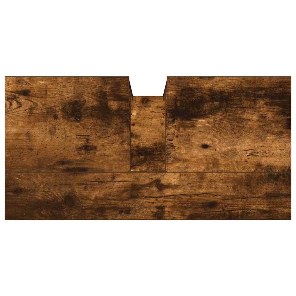 Badkamerkast 60x30x60 cm bewerkt hout gerookt eikenkleurig is nu te koop bij PeponiXL, paradijselijk wonen!