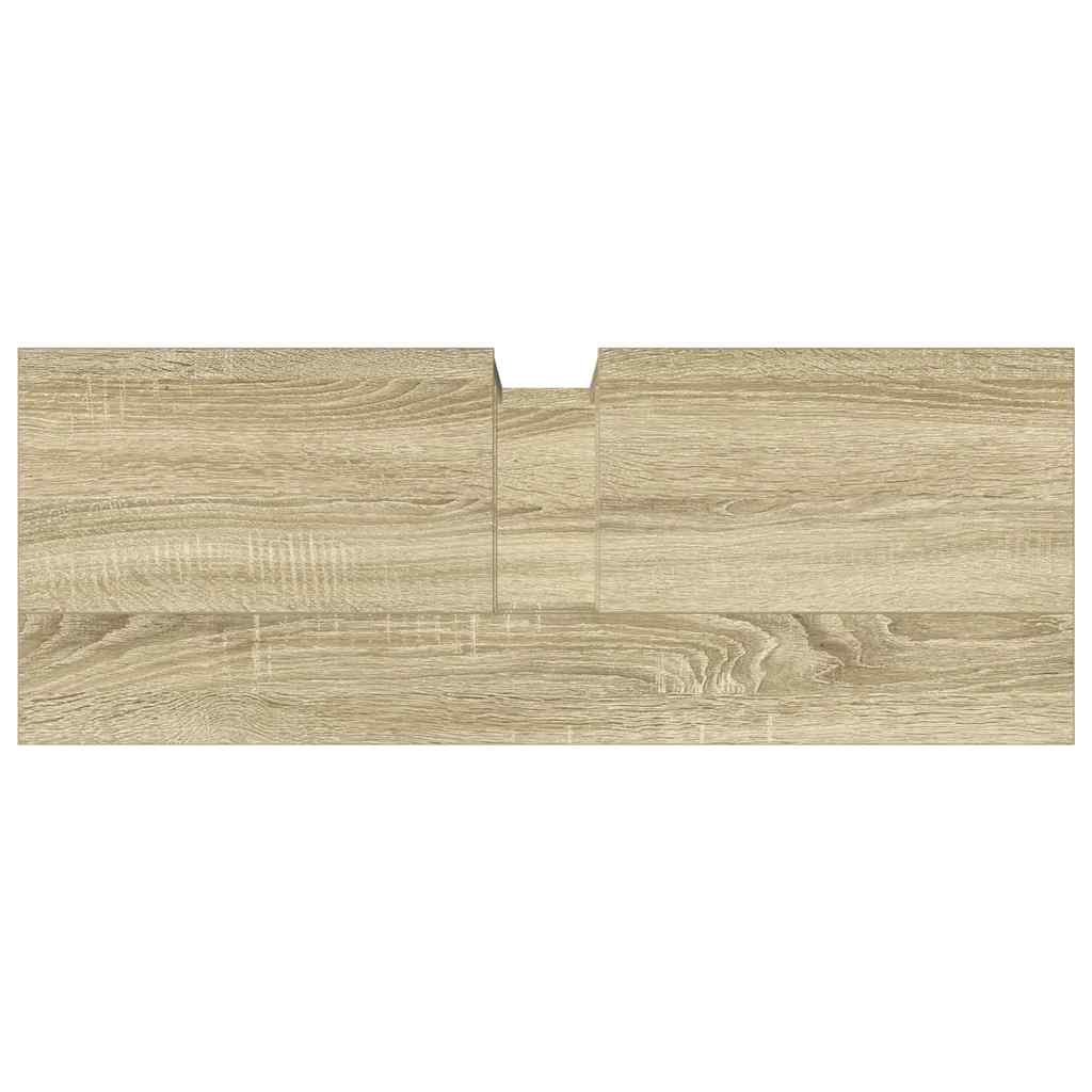 Wastafelkast 80x30x60 cm bewerkt hout sonoma eikenkleurig is nu te koop bij PeponiXL, paradijselijk wonen!