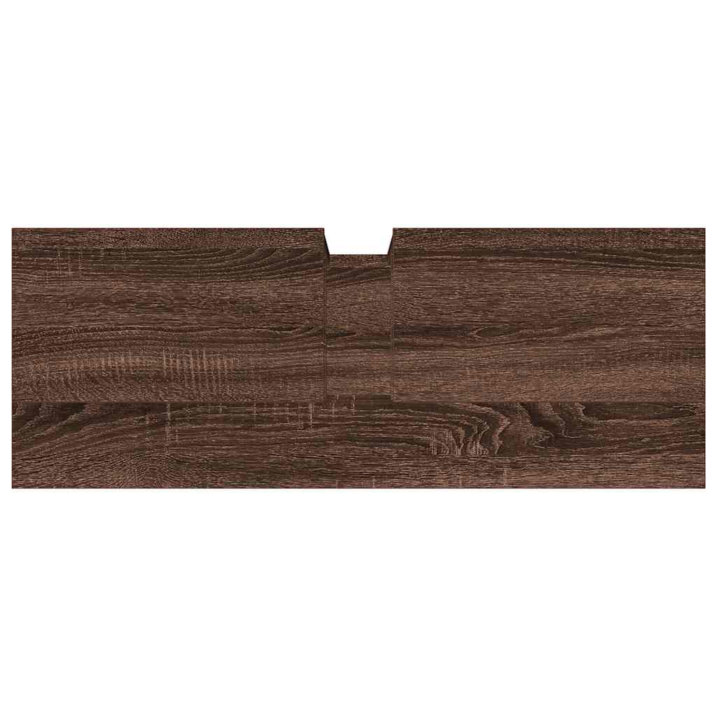 Wastafelkast 80x30x60 cm bewerkt hout bruin eikenkleurig is nu te koop bij PeponiXL, paradijselijk wonen!