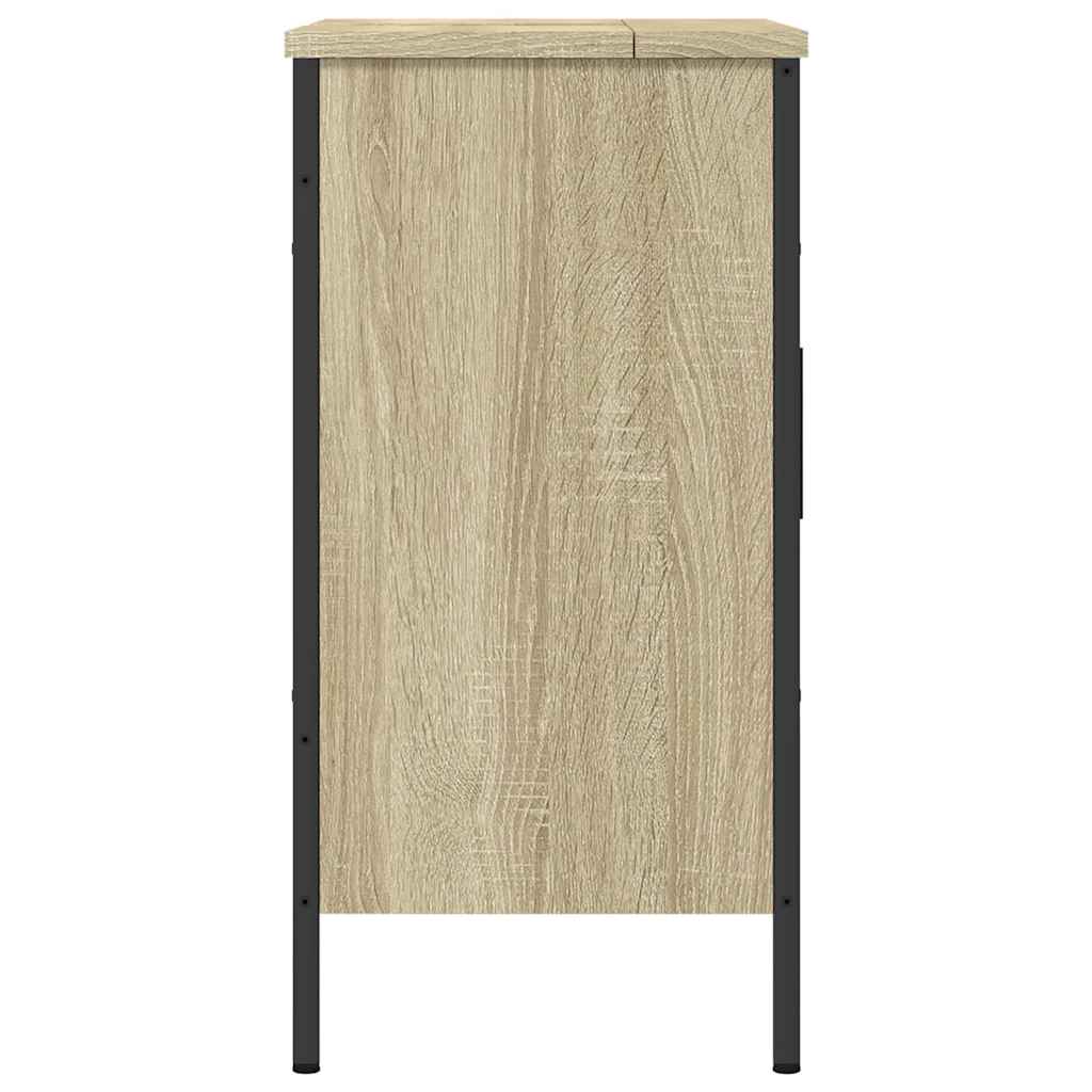 Wastafelkast 60x30x60 cm bewerkt hout sonoma eikenkleurig is nu te koop bij PeponiXL, paradijselijk wonen!
