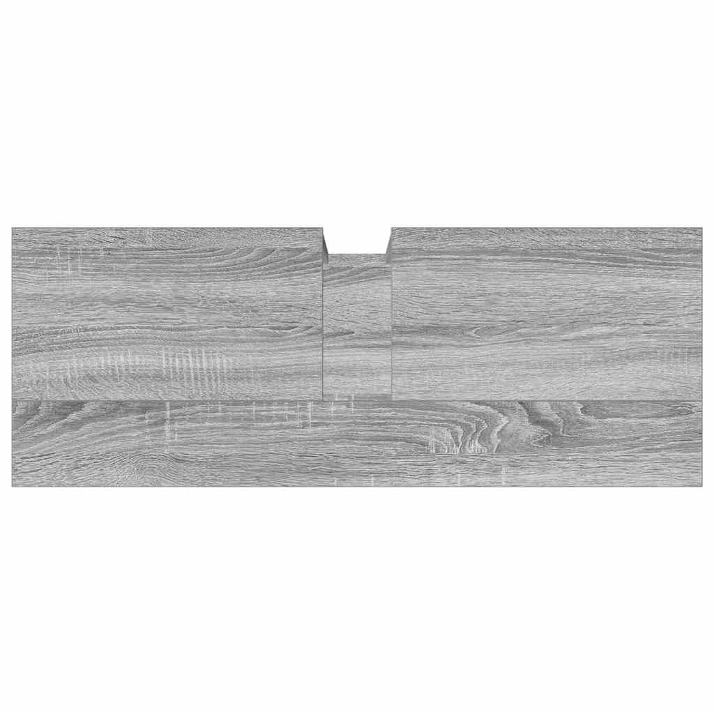 Wastafelkast 80x30x60 cm bewerkt hout grijs sonoma eikenkleurig is nu te koop bij PeponiXL, paradijselijk wonen!