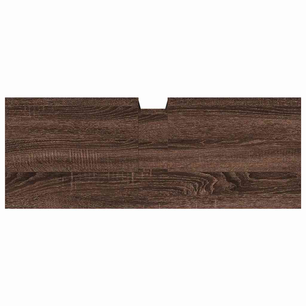 Wastafelkast 80x30x60 cm bewerkt hout bruin eikenkleurig is nu te koop bij PeponiXL, paradijselijk wonen!