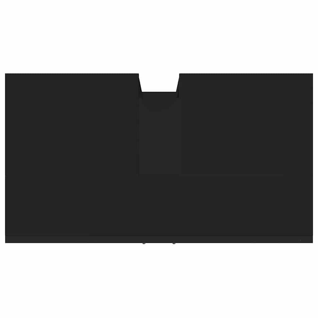 Wastafelkast 60x33x60 cm bewerkt hout zwart is nu te koop bij PeponiXL, paradijselijk wonen!