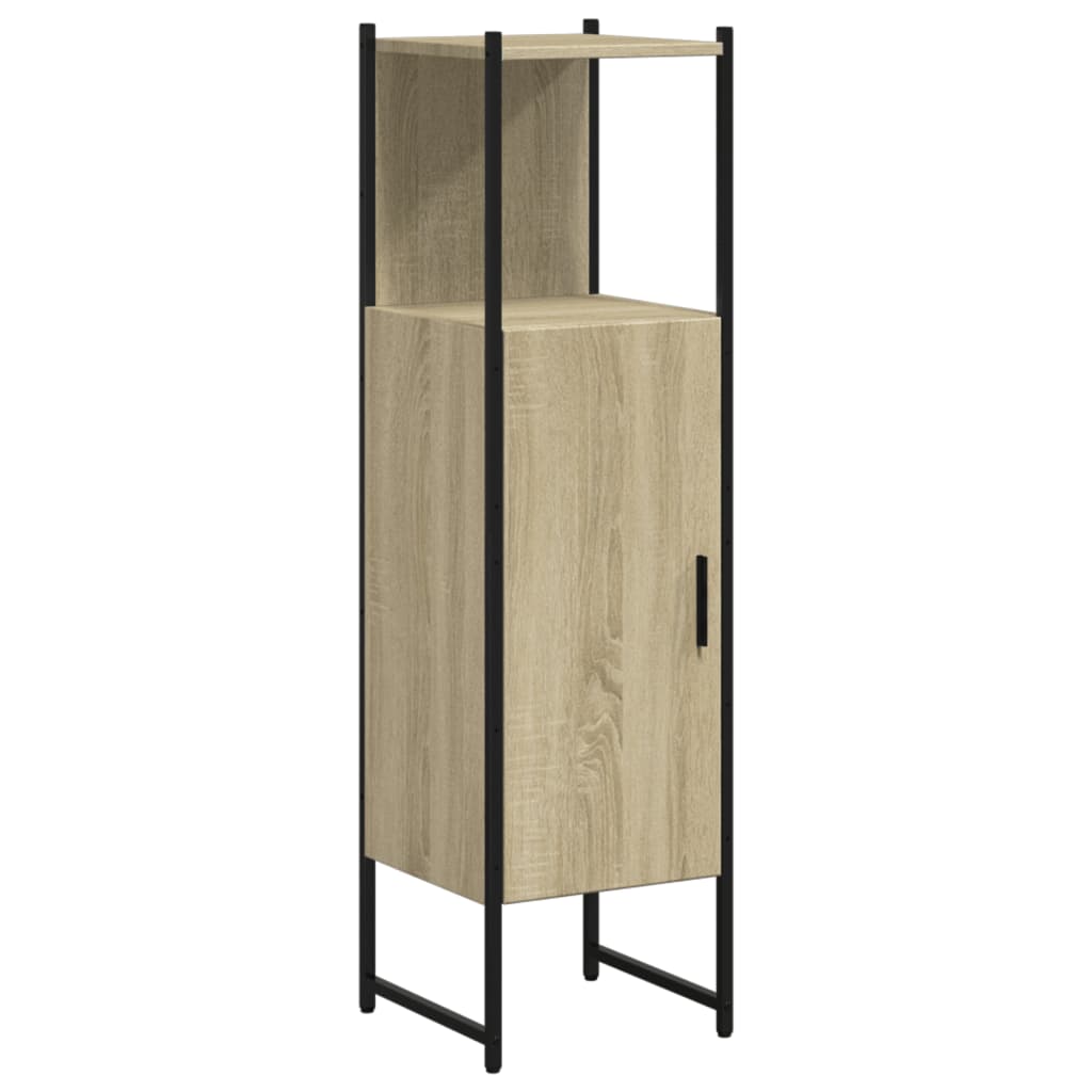 Badkamerkast 33x33x120,5 cm bewerkt hout sonoma eikenkleurig is nu te koop bij PeponiXL, paradijselijk wonen!