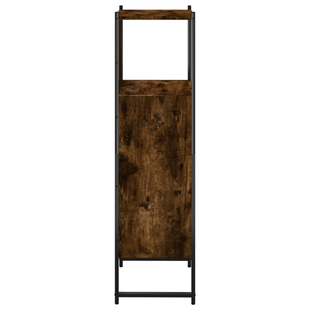 Badkamerkast 33x33x120,5 cm bewerkt hout gerookt eikenkleurig is nu te koop bij PeponiXL, paradijselijk wonen!