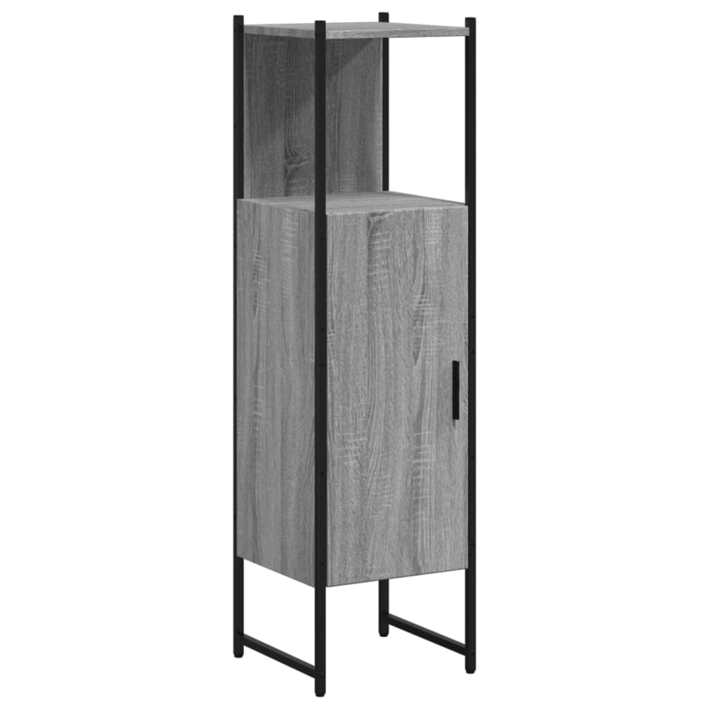 Badkamerkast 33x33x120,5 cm bewerkt hout grijs sonoma eiken is nu te koop bij PeponiXL, paradijselijk wonen!