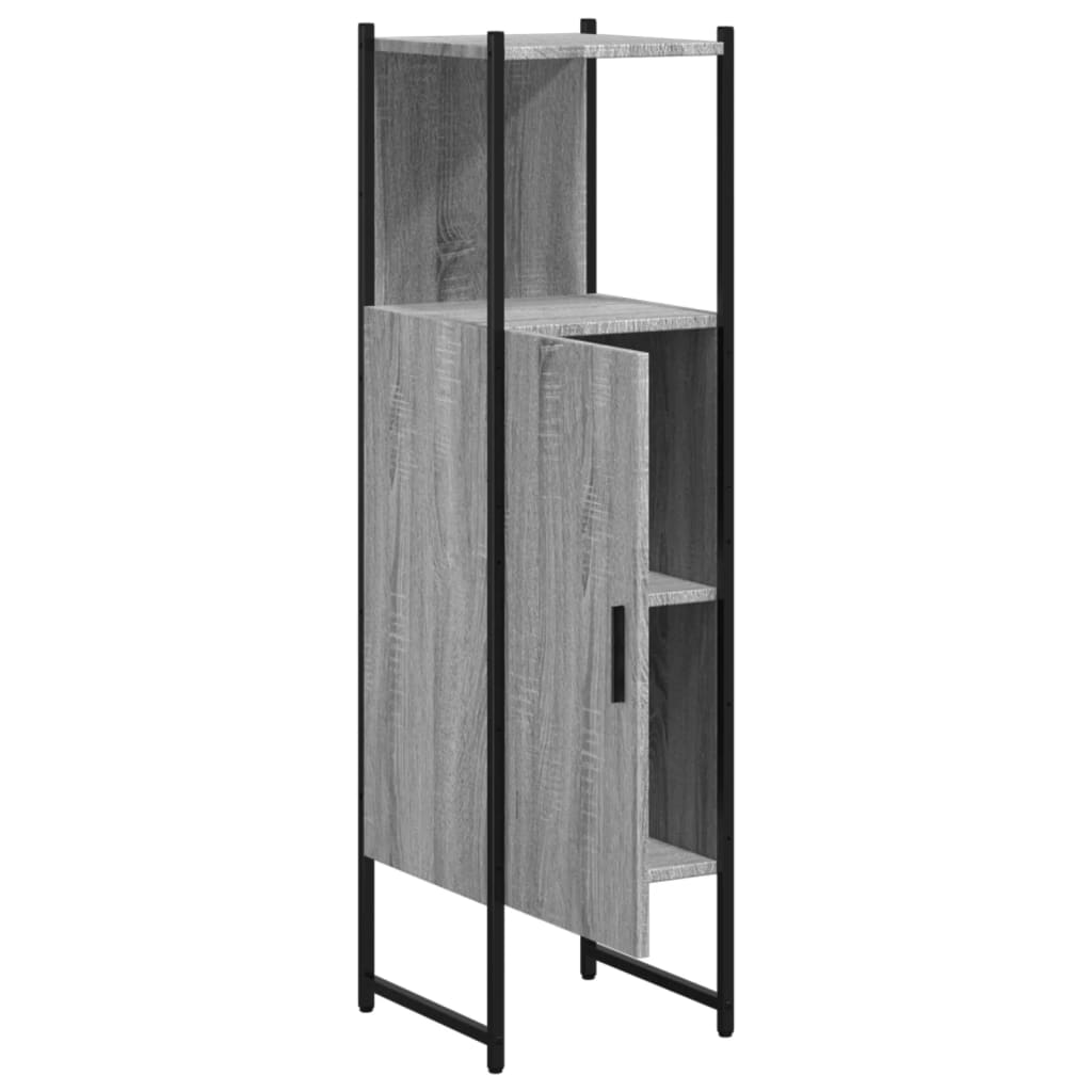 Badkamerkast 33x33x120,5 cm bewerkt hout grijs sonoma eiken is nu te koop bij PeponiXL, paradijselijk wonen!