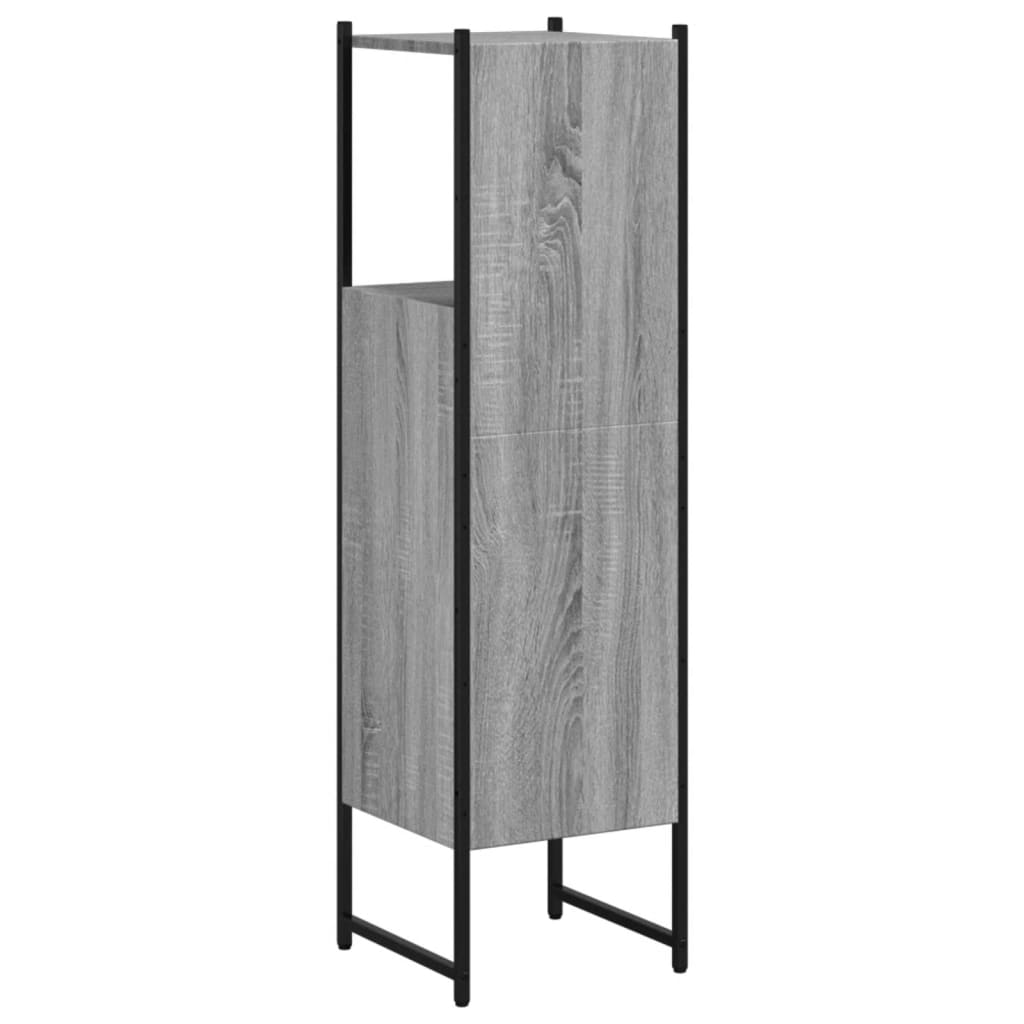 Badkamerkast 33x33x120,5 cm bewerkt hout grijs sonoma eiken is nu te koop bij PeponiXL, paradijselijk wonen!