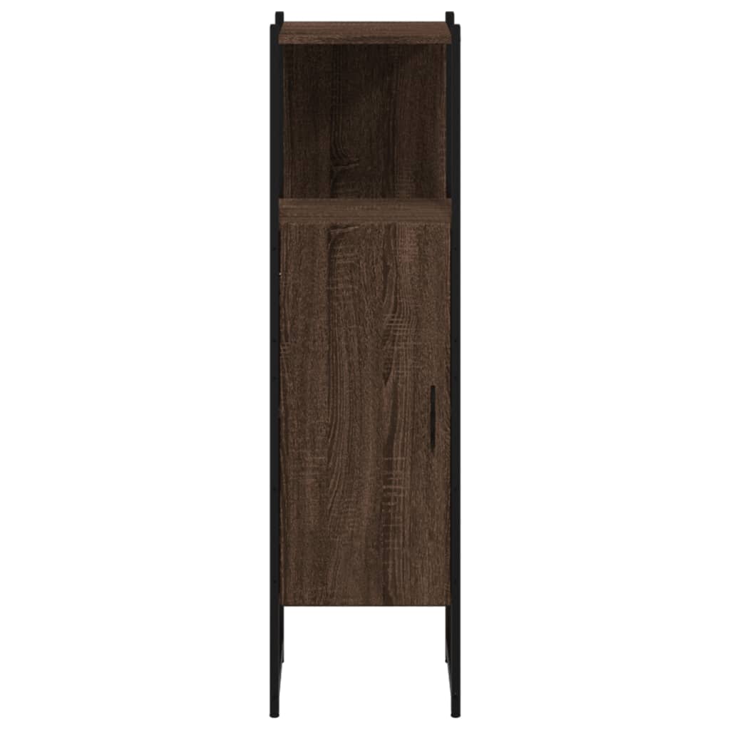 Badkamerkast 33x33x120,5 cm bewerkt hout bruin eikenkleurig is nu te koop bij PeponiXL, paradijselijk wonen!