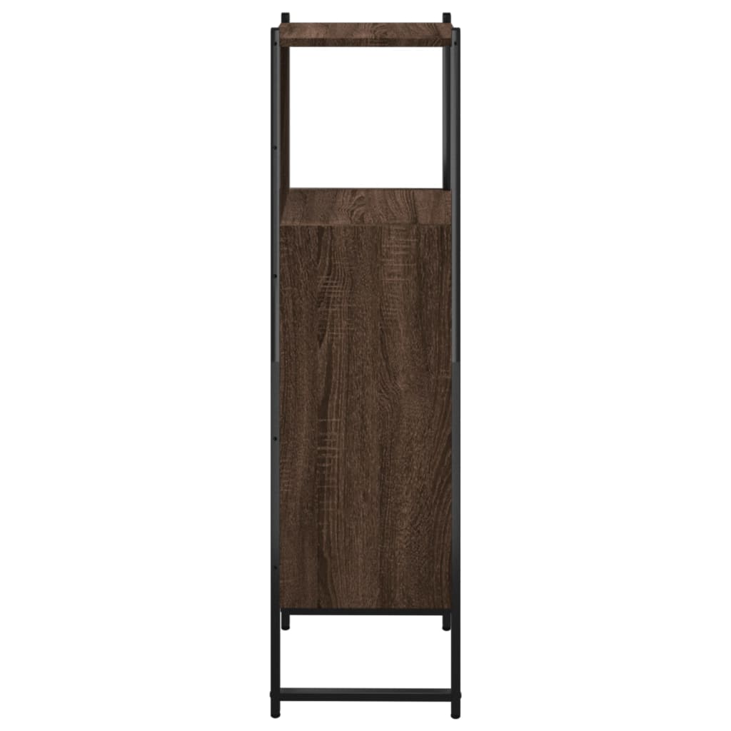 Badkamerkast 33x33x120,5 cm bewerkt hout bruin eikenkleurig is nu te koop bij PeponiXL, paradijselijk wonen!